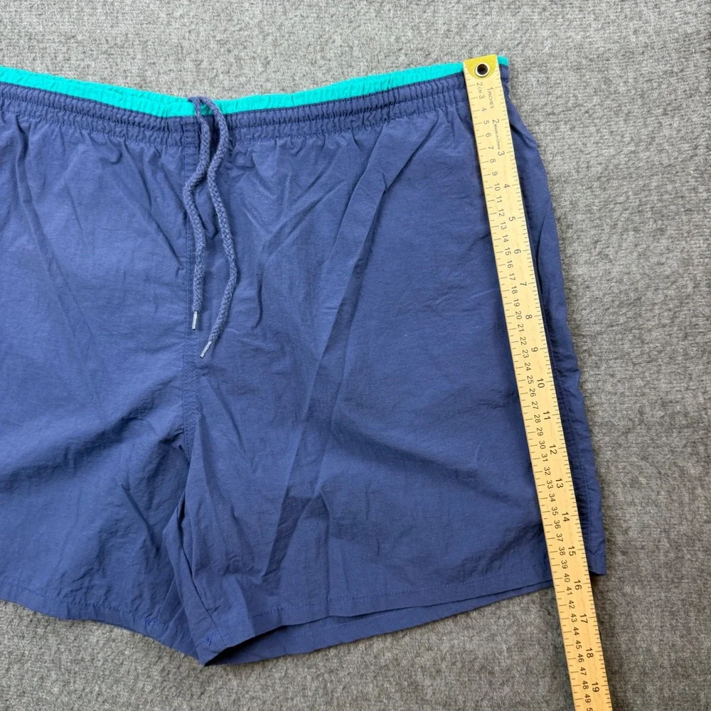 Fremantle‎ Swim Trunks Men's XL Blue Teal Nautical Flag Mesh Lined Board Shorts